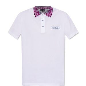 Versace greca collar polo